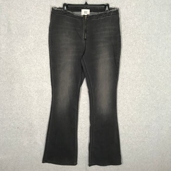 BDG‎ Urban Outfitters Jeans 33 Bootcut Faded Raw Frayed Y2K Washed Goth Grunge - Picture 1 of 12